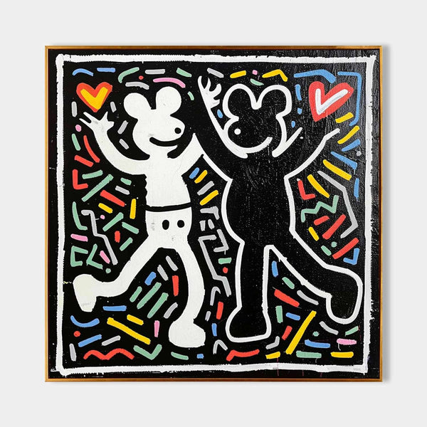 Dancing Mouse Figures with Hearts