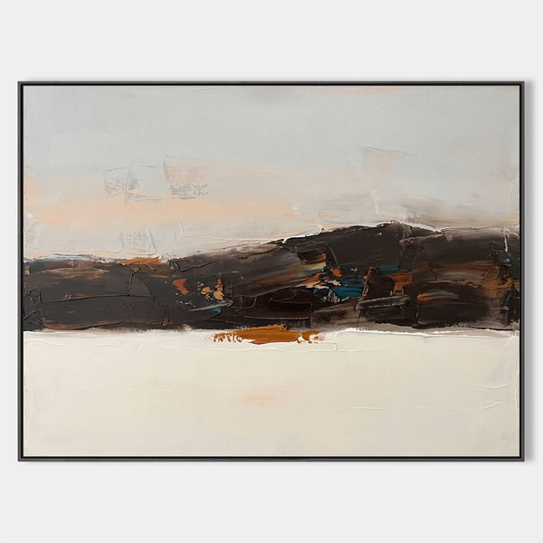 Dark Ridge Under a Pale Sky