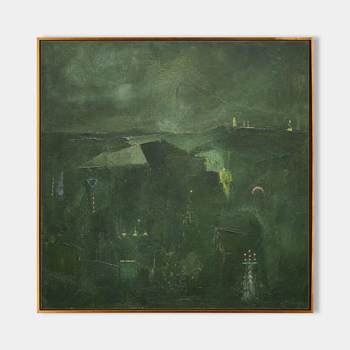 Deep Green Nocturne Landscape