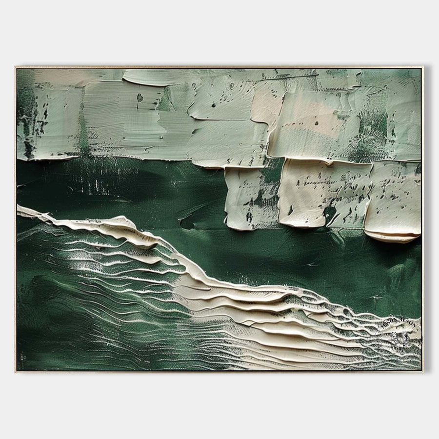 Deep Green Tide in Plaster