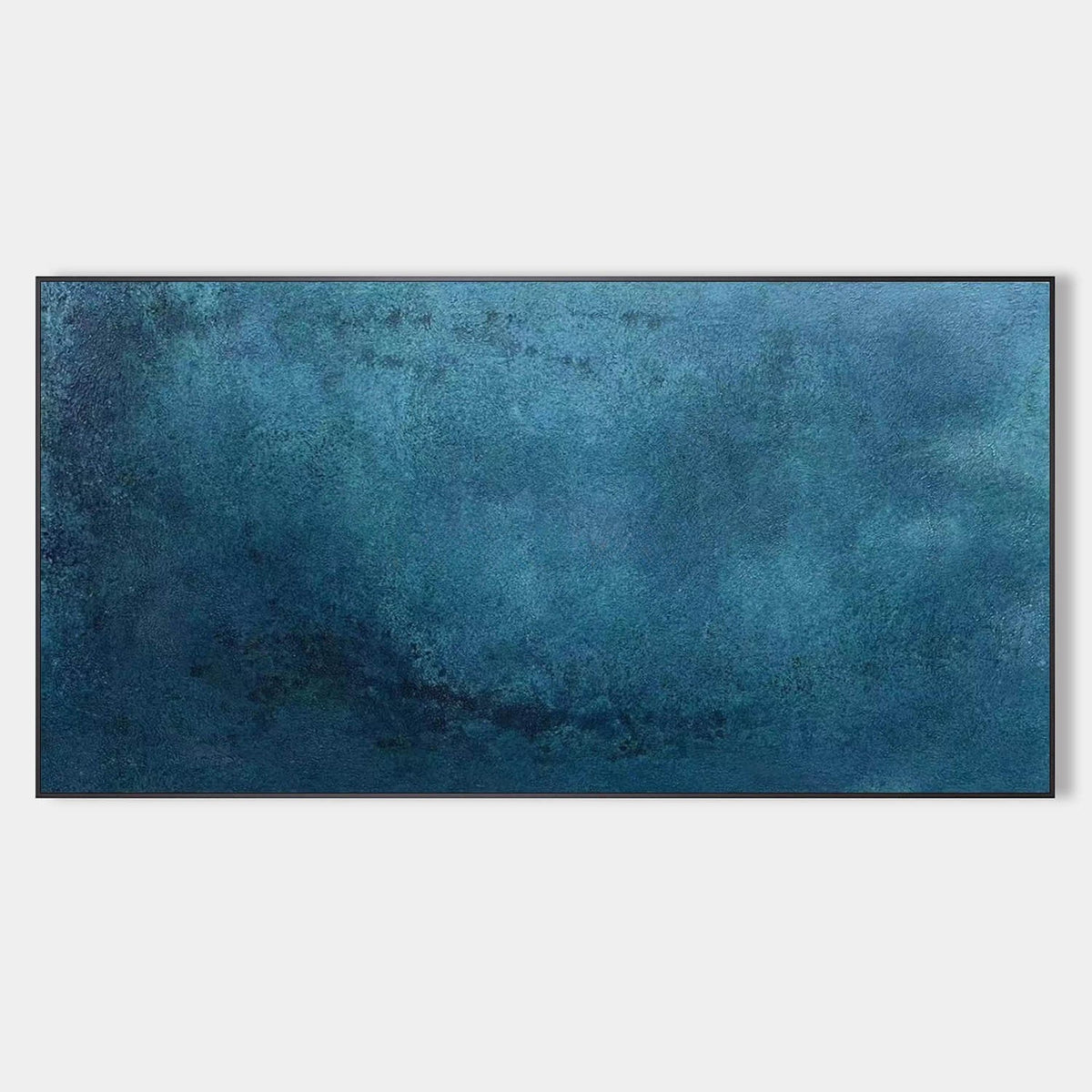 Deep Teal Textured Abstract Horizon