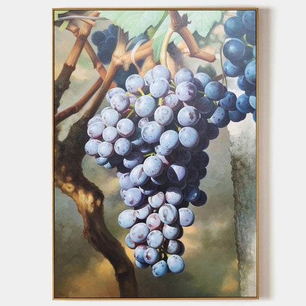 Dewy Grapes on the Vine