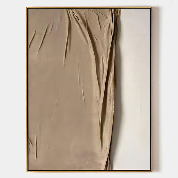 Draped Beige Folds in Relief