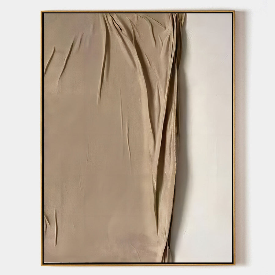 Draped Beige Folds in Relief