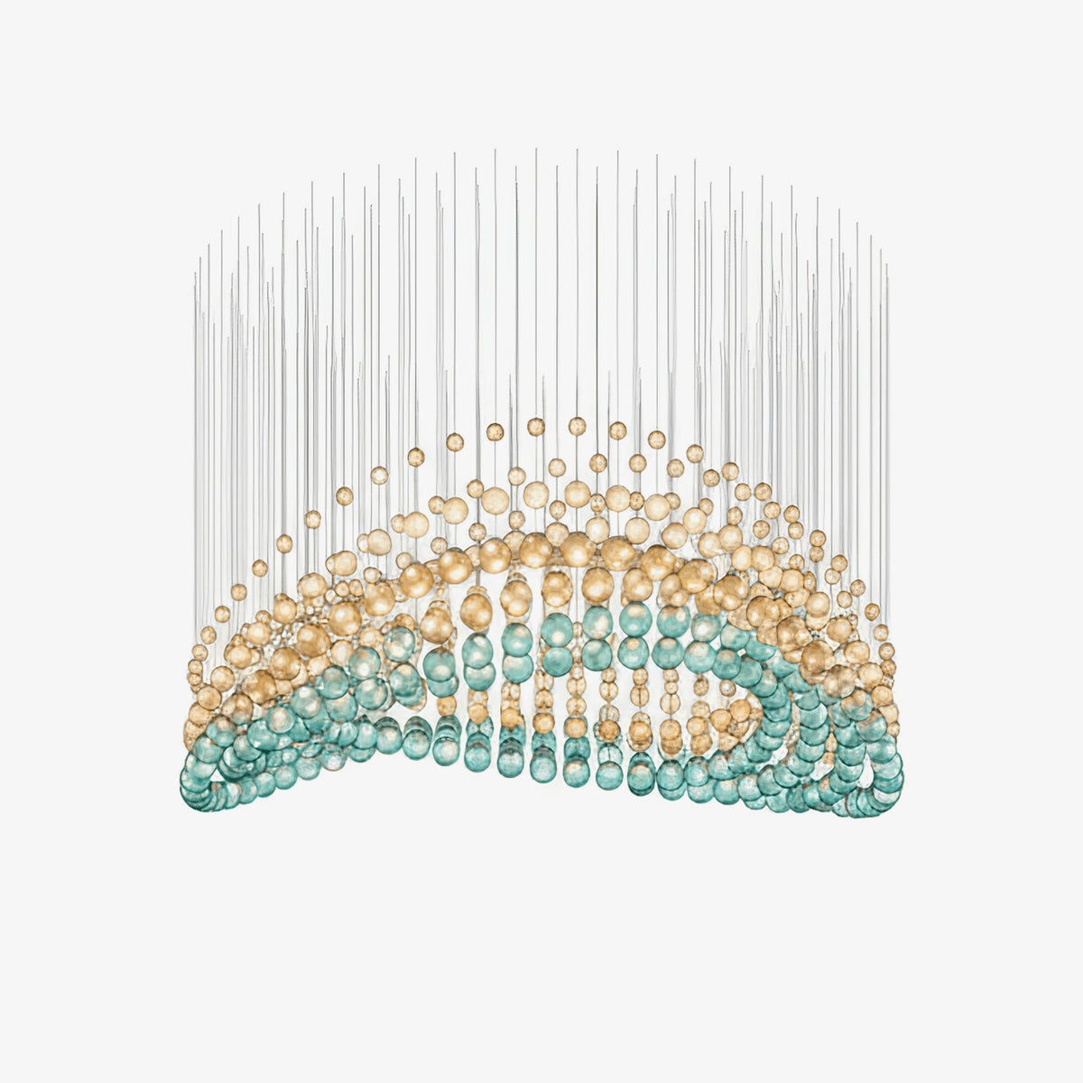Draped Crystal Sphere Curtain Chandelier