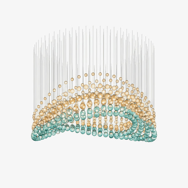 Draped Crystal Sphere Curtain Chandelier