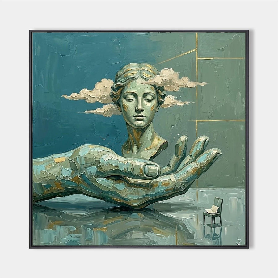 Dreaming Bust in an Open Hand