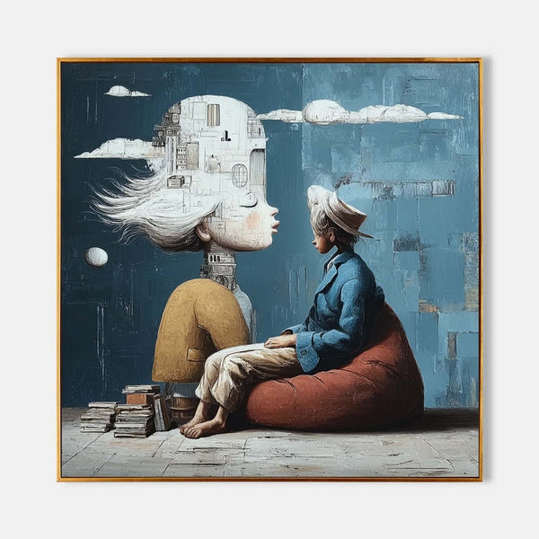 Dreaming City in Blue Surrealist