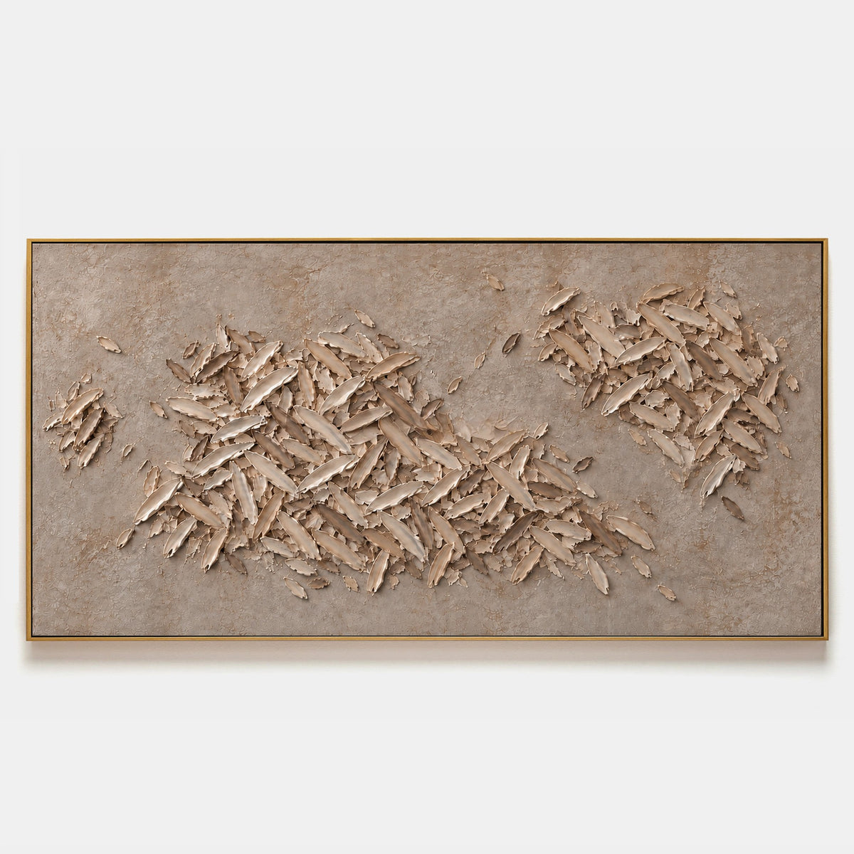 Drifting Feathers in Warm Taupe