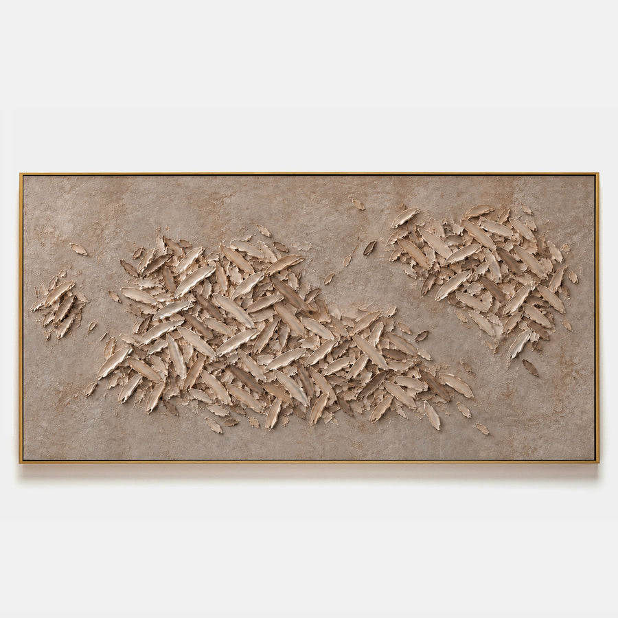 Drifting Feathers in Warm Taupe