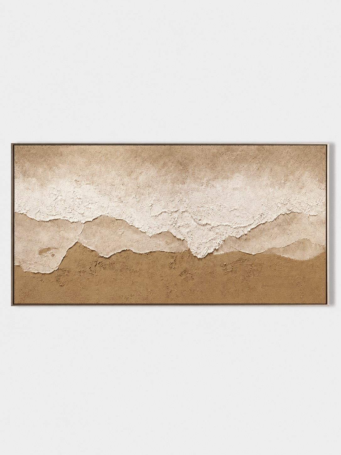 Earth Tone Beach Coast Abstract Heavy Texture Painting