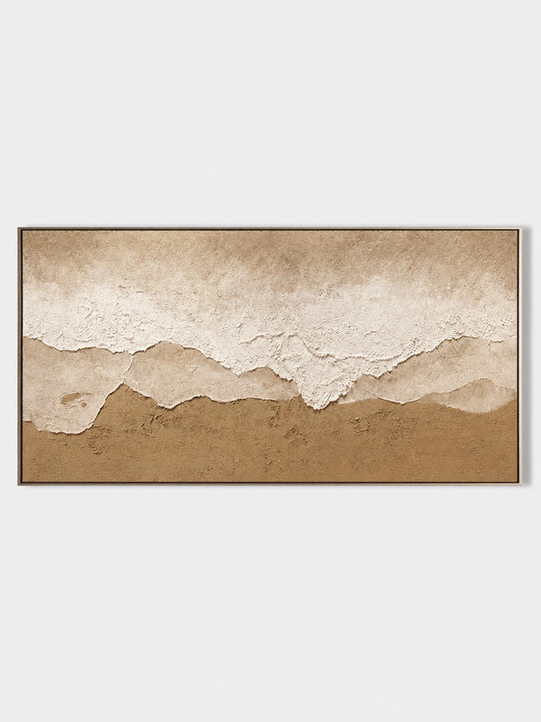 Earth Tone Beach Coast Abstract Heavy Texture Painting