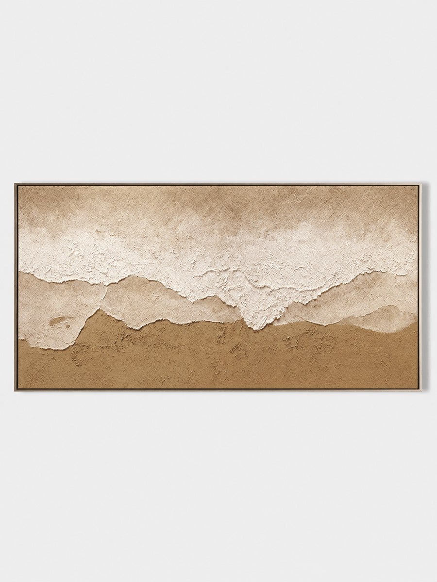 Earth Tone Beach Coast Abstract Heavy Texture Painting