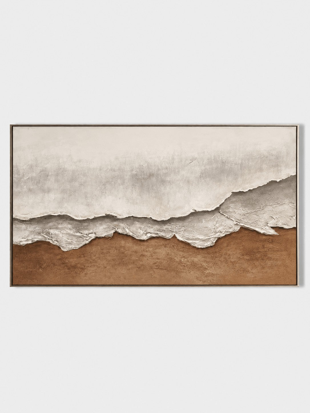 Earth Tone Horizon Abstract Heavy Texture Painting