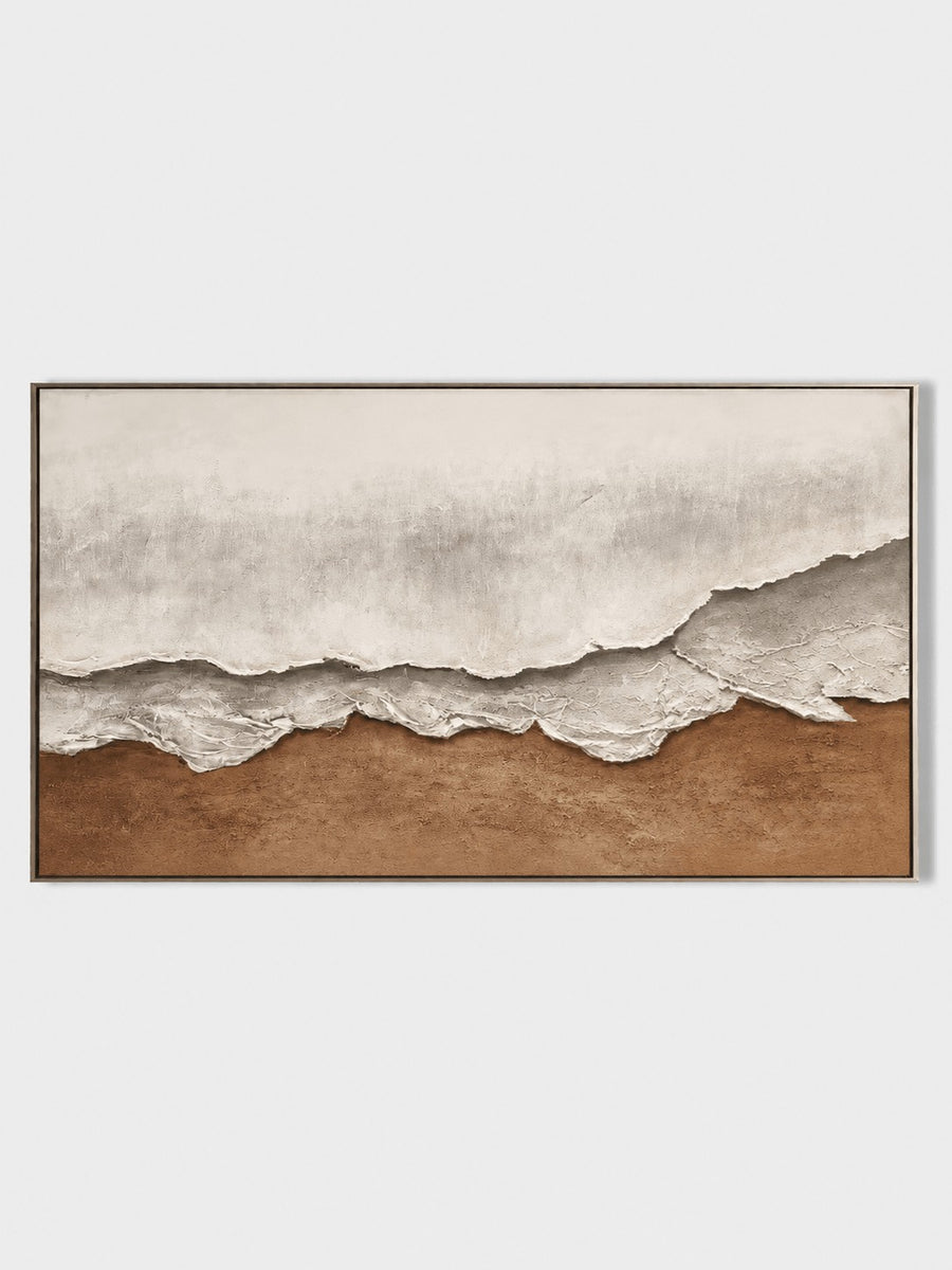 Earth Tone Horizon Abstract Heavy Texture Painting