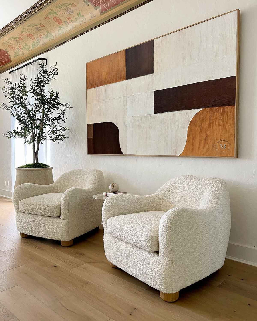 Earthen Blocks in Cream and Walnut