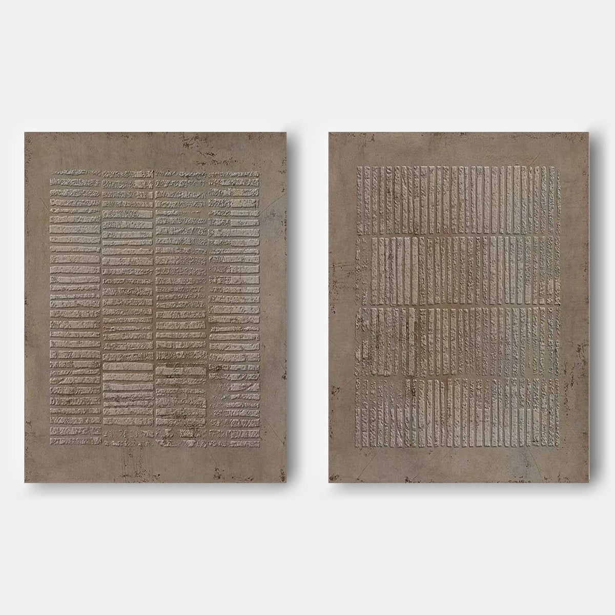 Earthen Relief Grids in Taupe