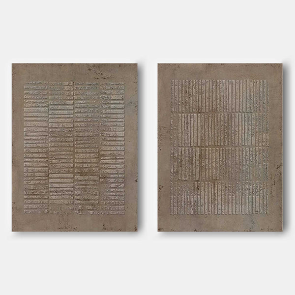 Earthen Relief Grids in Taupe