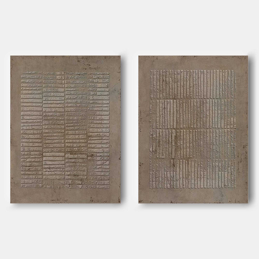 Earthen Relief Grids in Taupe