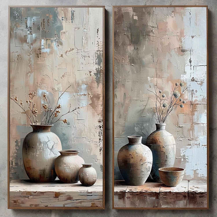 Earthen Vessels with Dried Branches