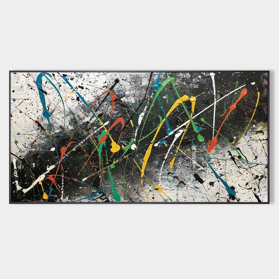 Electric Ribbons Over Black and White