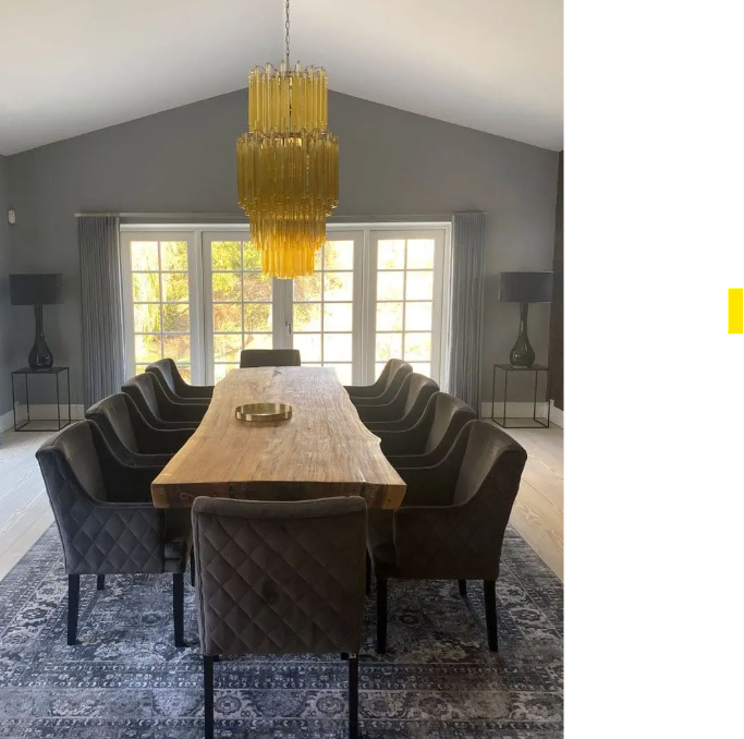 Elongated Tapering Amber Faceted Glass Prism Chandelier