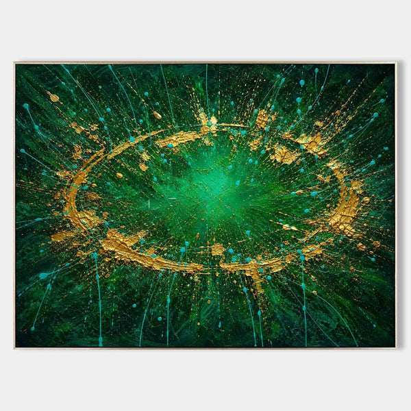 Emerald Burst with Gold Ring