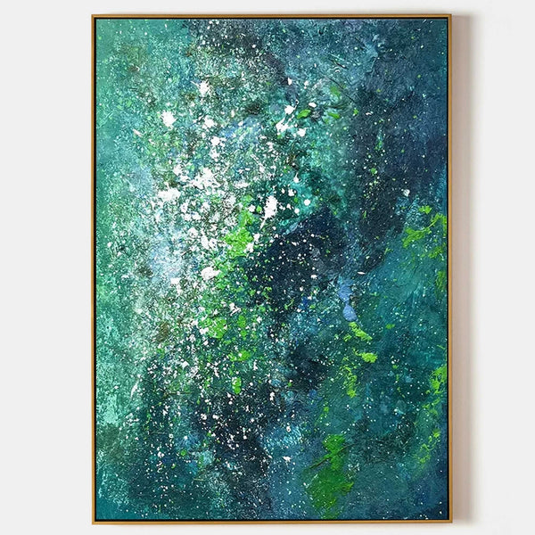 Emerald Depths with White Spatter