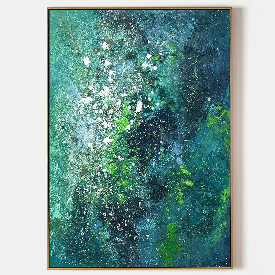 Emerald Depths with White Spatter