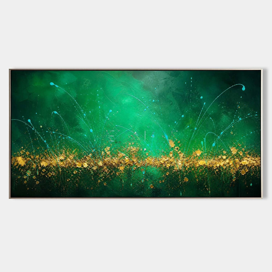 Emerald Field with Golden Spray