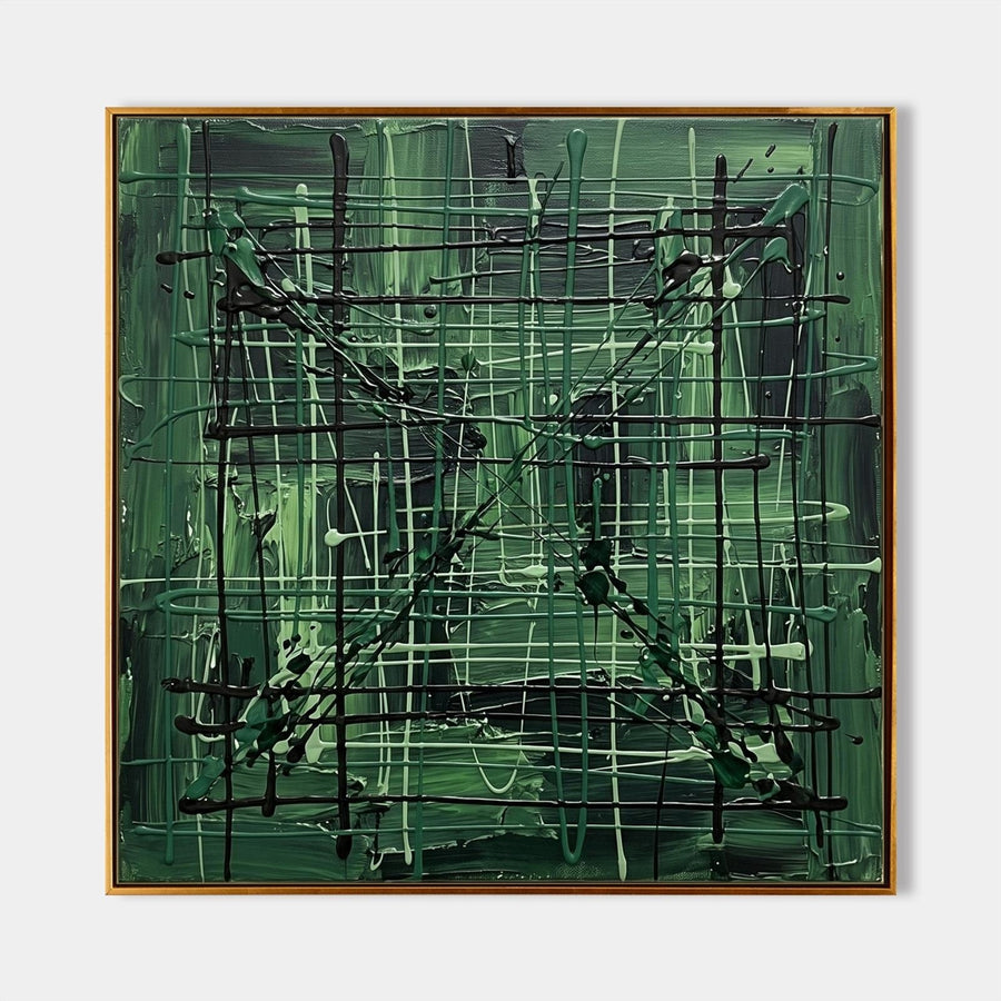 Emerald Lattice of Poured Lines