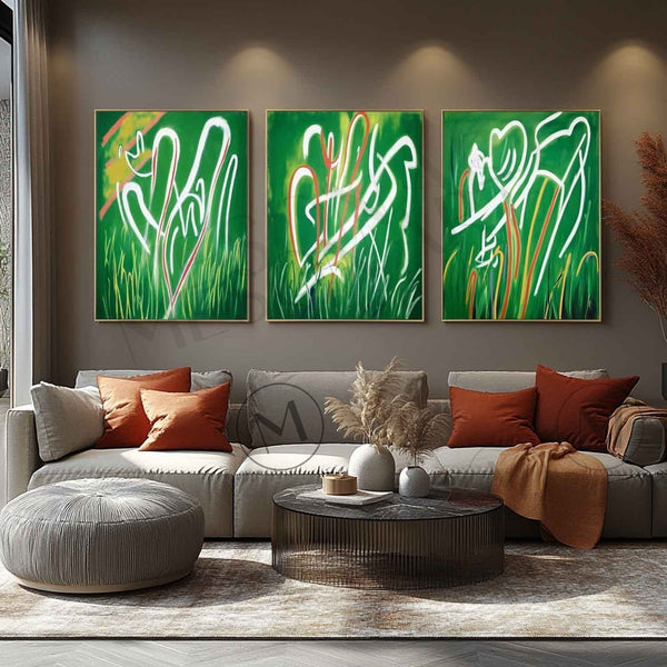 Emerald Meadow Line Dance Triptych