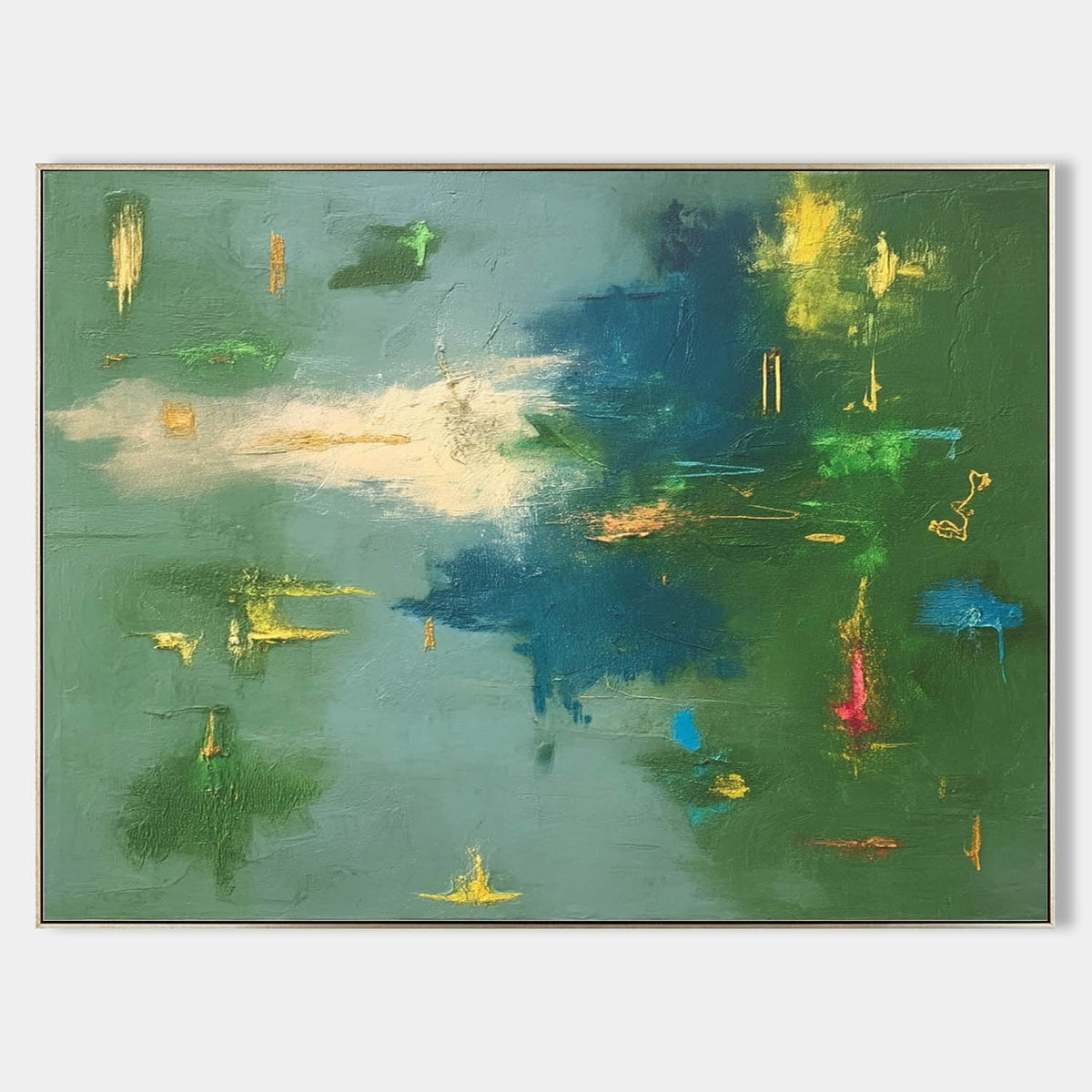 Emerald Pond with Gold Flickers
