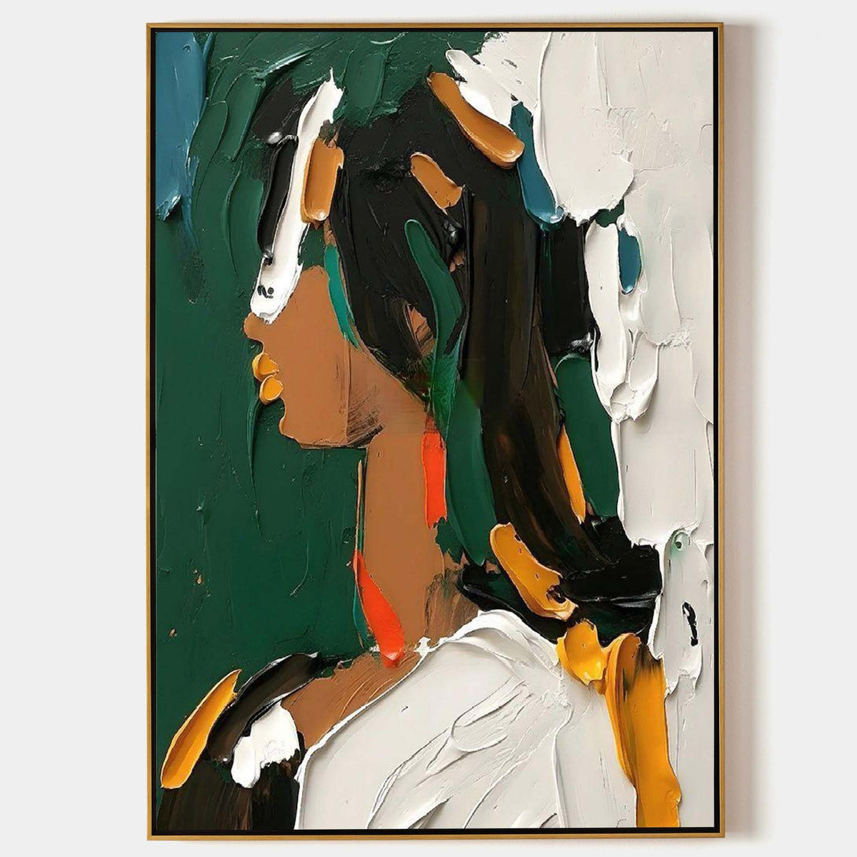 Emerald Profile in Palette Knife