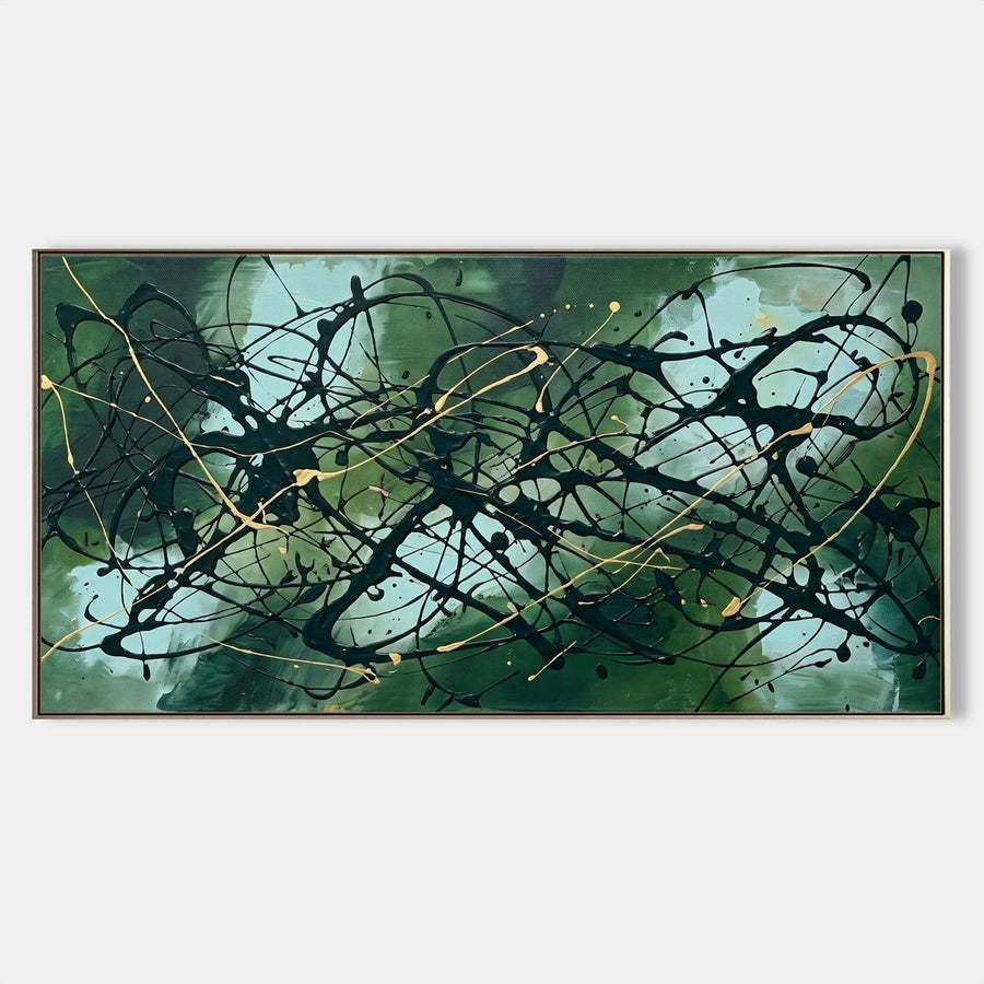 Emerald Tangle with Gold Threads