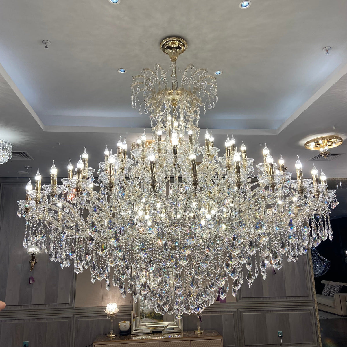 Empire Crystal Candle Branch Chandelier