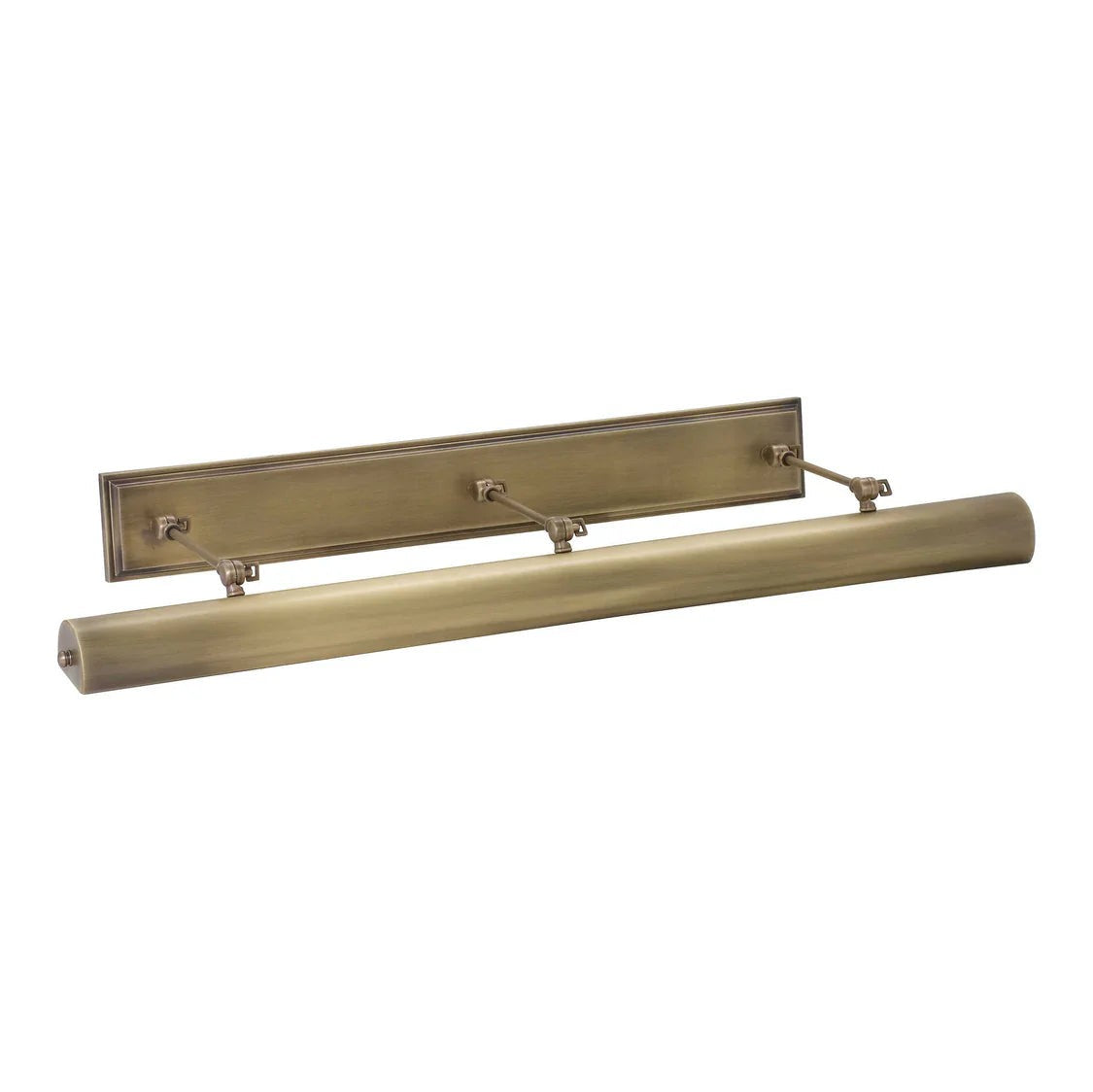 Extra Wide Linear Brass Picture Light with Acrylic Shade