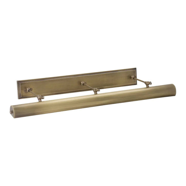 Extra Wide Linear Brass Picture Light with Acrylic Shade
