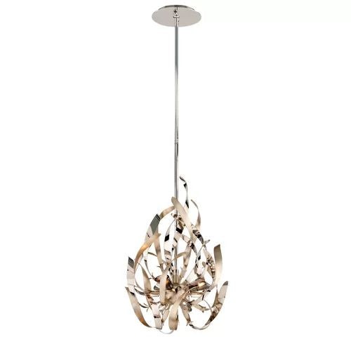 Faceted Acrylic Sphere Cluster Silver Pendant