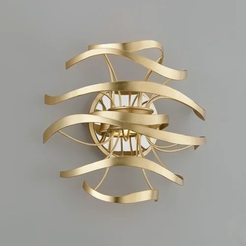 Faceted Acrylic Sphere Metal Wall Sconce