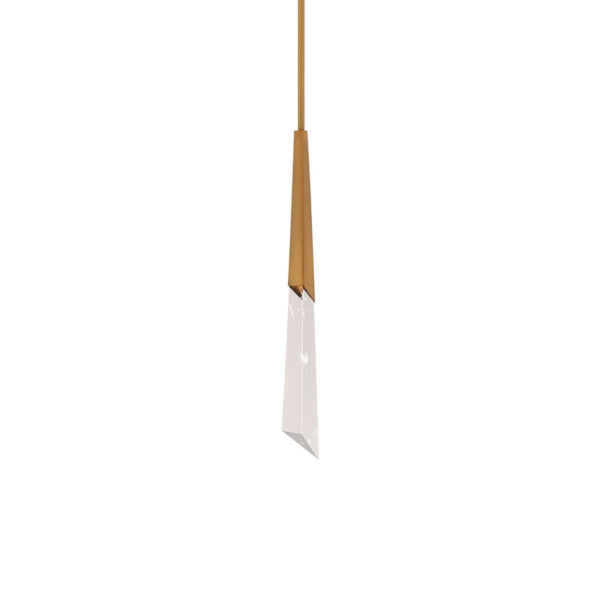 Faceted Crystal and Brass Mini Pendant
