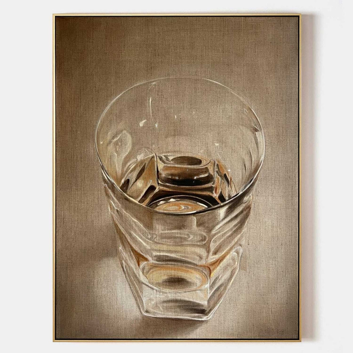 Faceted Glass on Warm Linen