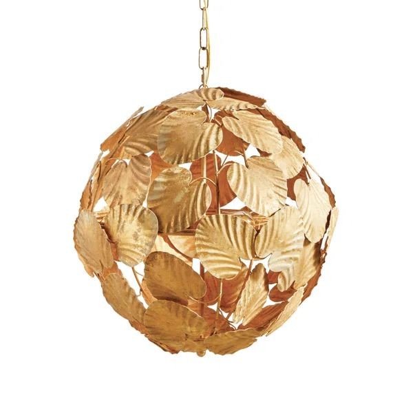 Faceted Glass Sphere Gold Chain Pendant