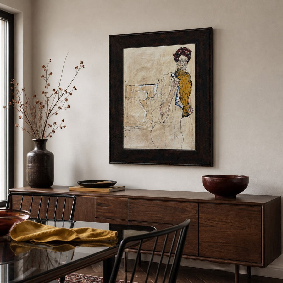 Figure in Ochre Scarf Sketch