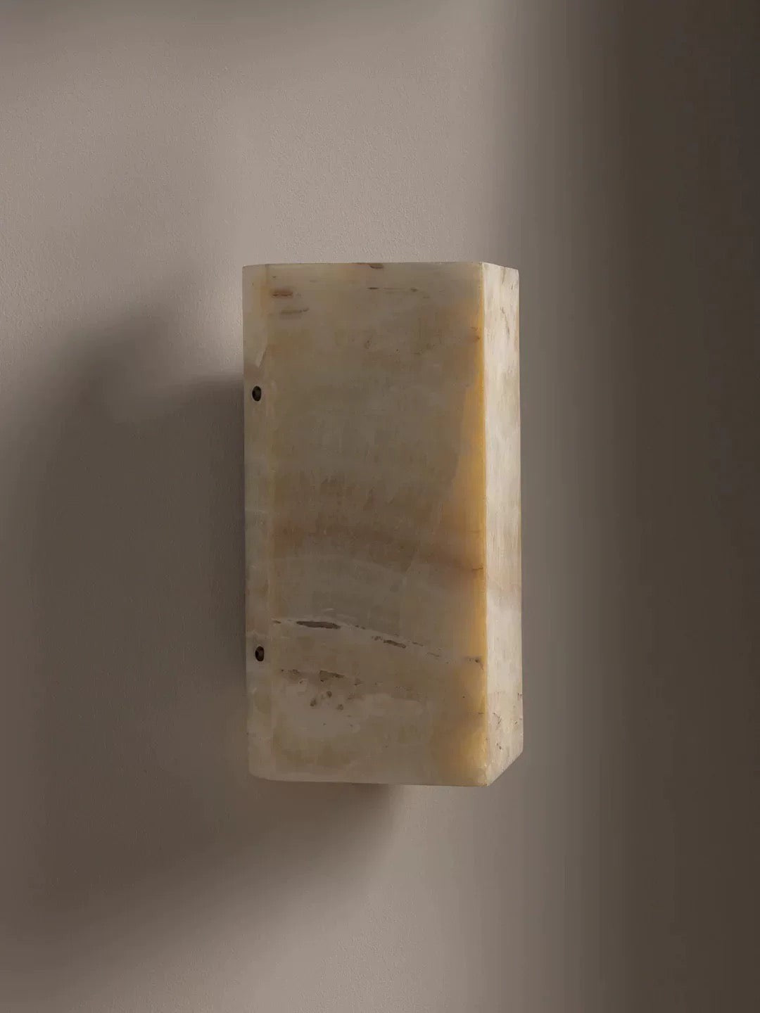 Floating Natural Jade Block Wall Sconce