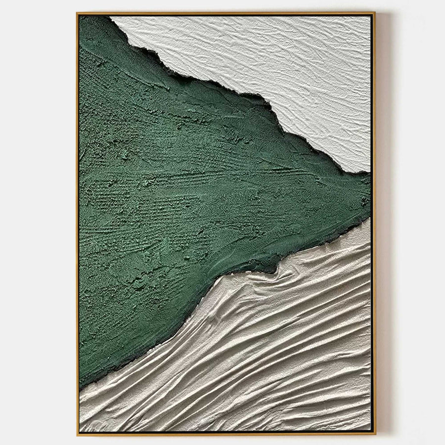 Forest Green Plaster Ridge Abstract