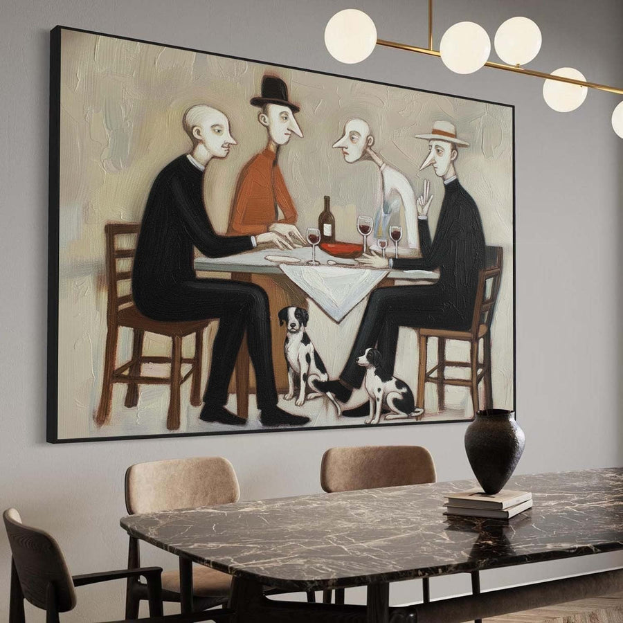 Four Gentlemen at the Wine Table