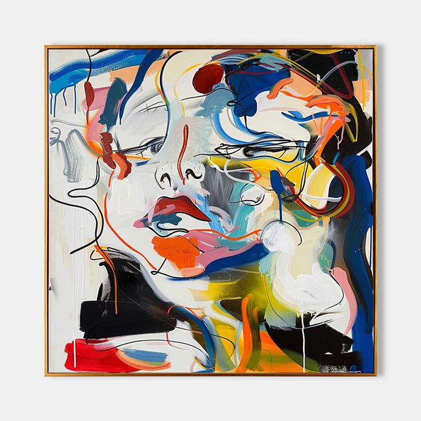 Fractured Face in Bold Color
