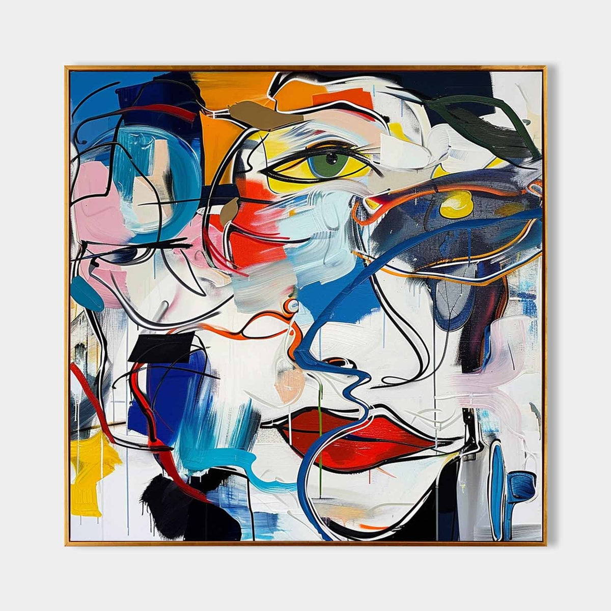 Fractured Portrait in Primary Color