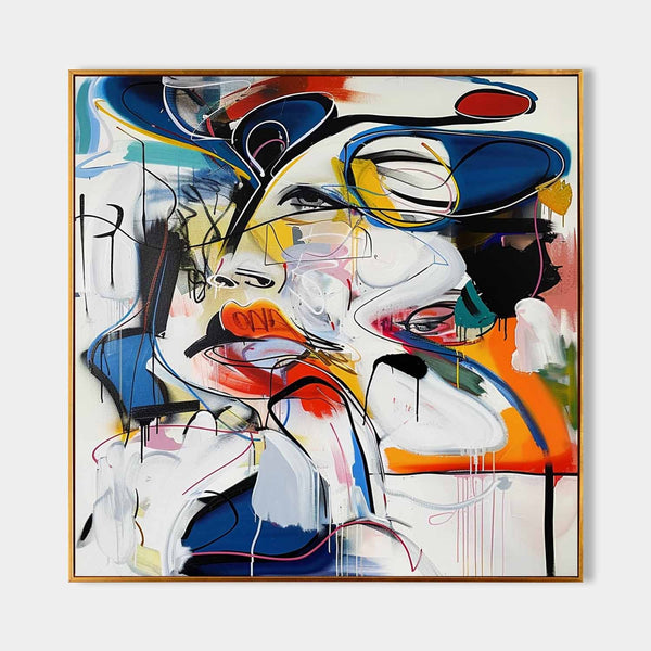 Fragmented Faces in Graffiti Color